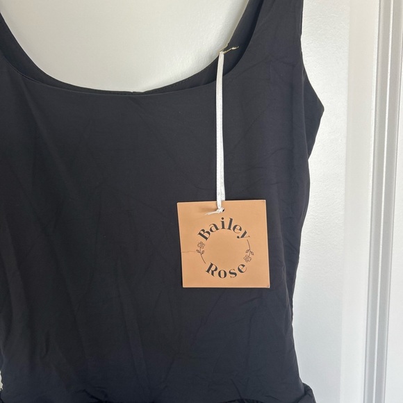 NWT Bailey Rose Black Midi Dress Bubble Skirt XS - Picture 3 of 5